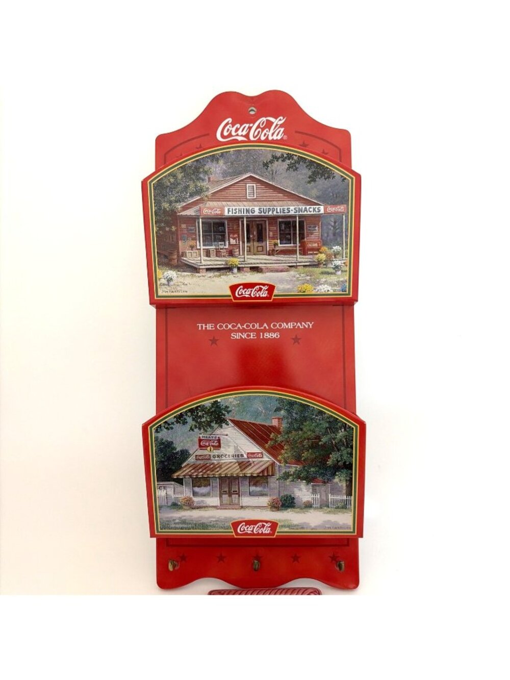 Vintage NOS Coca-Cola Jim Harrison Country Store Wall Organizer Key Rack